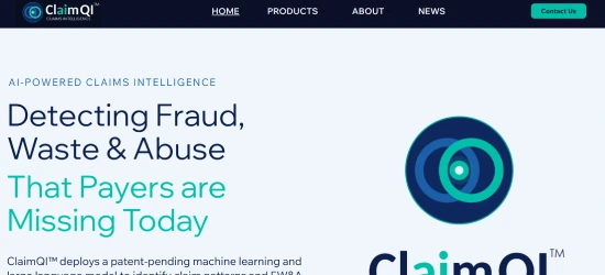 ClaimQI website screenshot