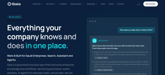 Gaia website screenshot